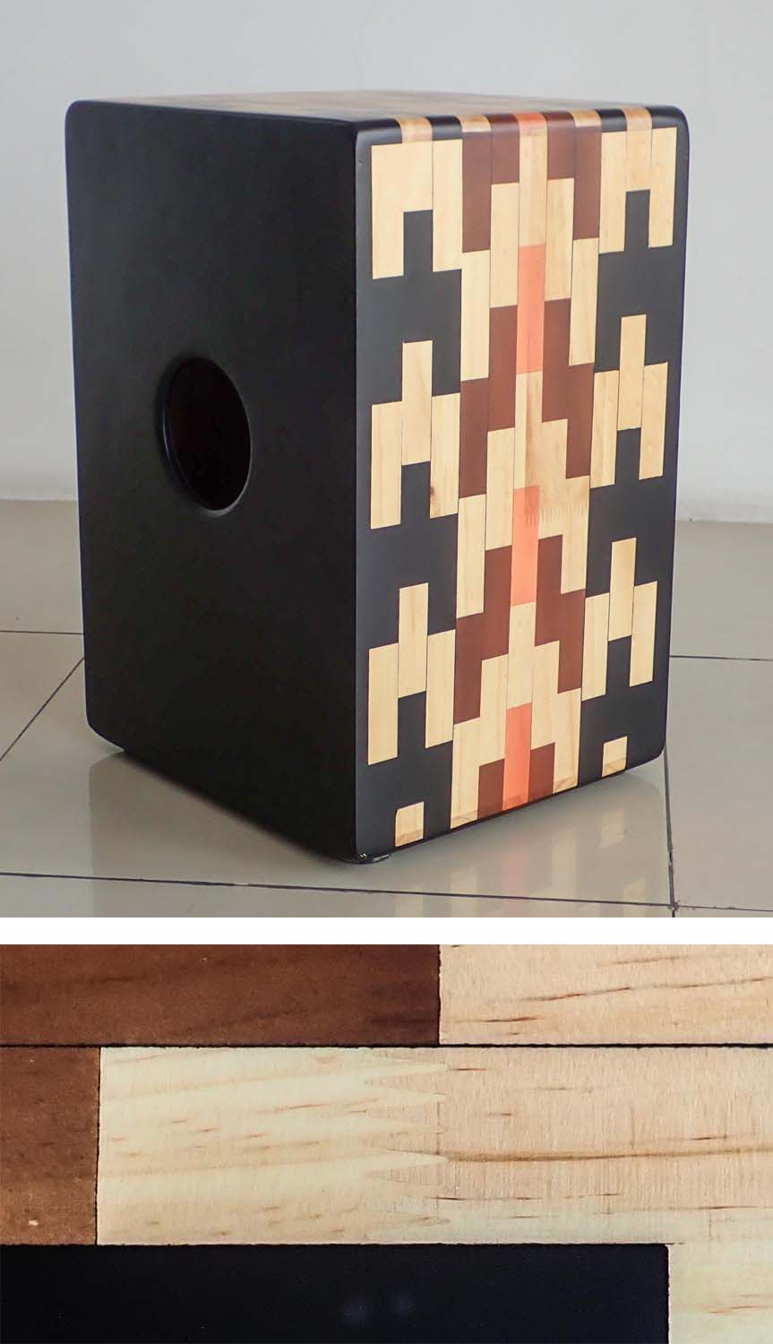 An edge-glued solid wood cajon made in Peru by VP Percusion. 